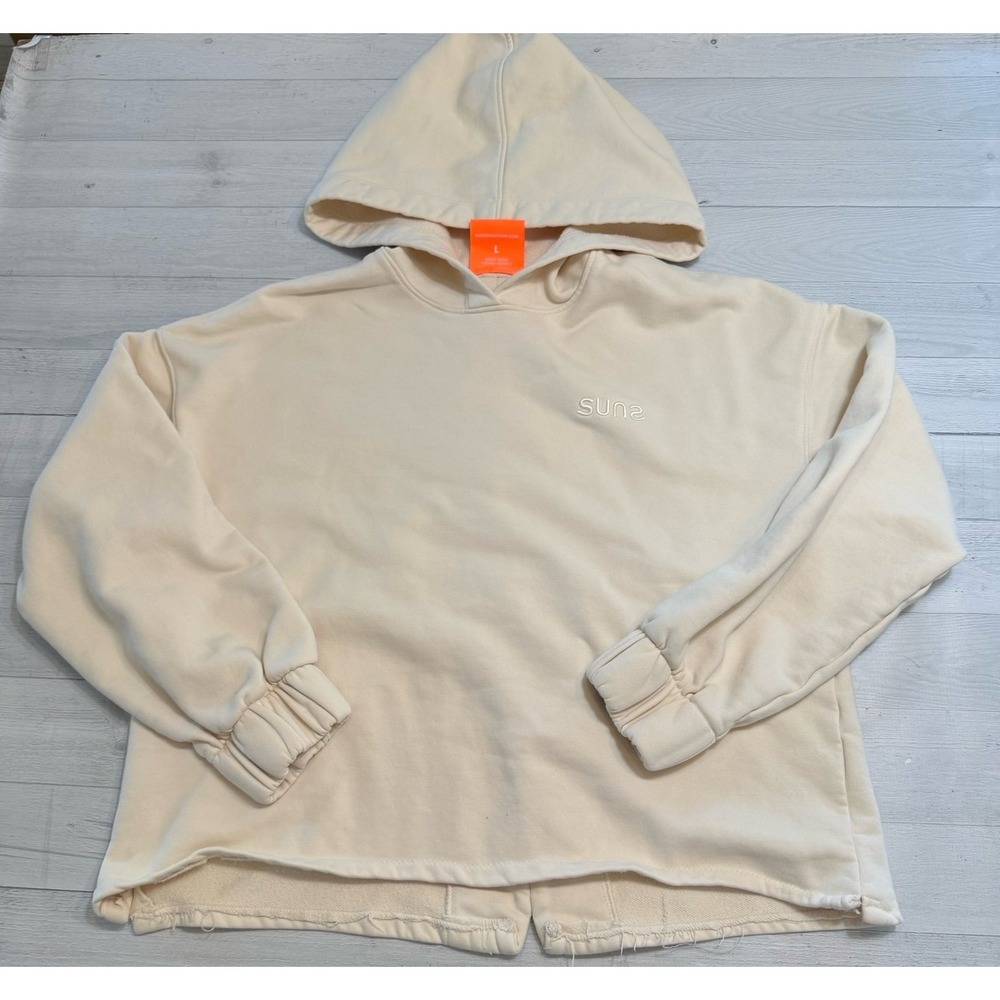 Suns sunsboards beige hooded‎ sweatshirt size large